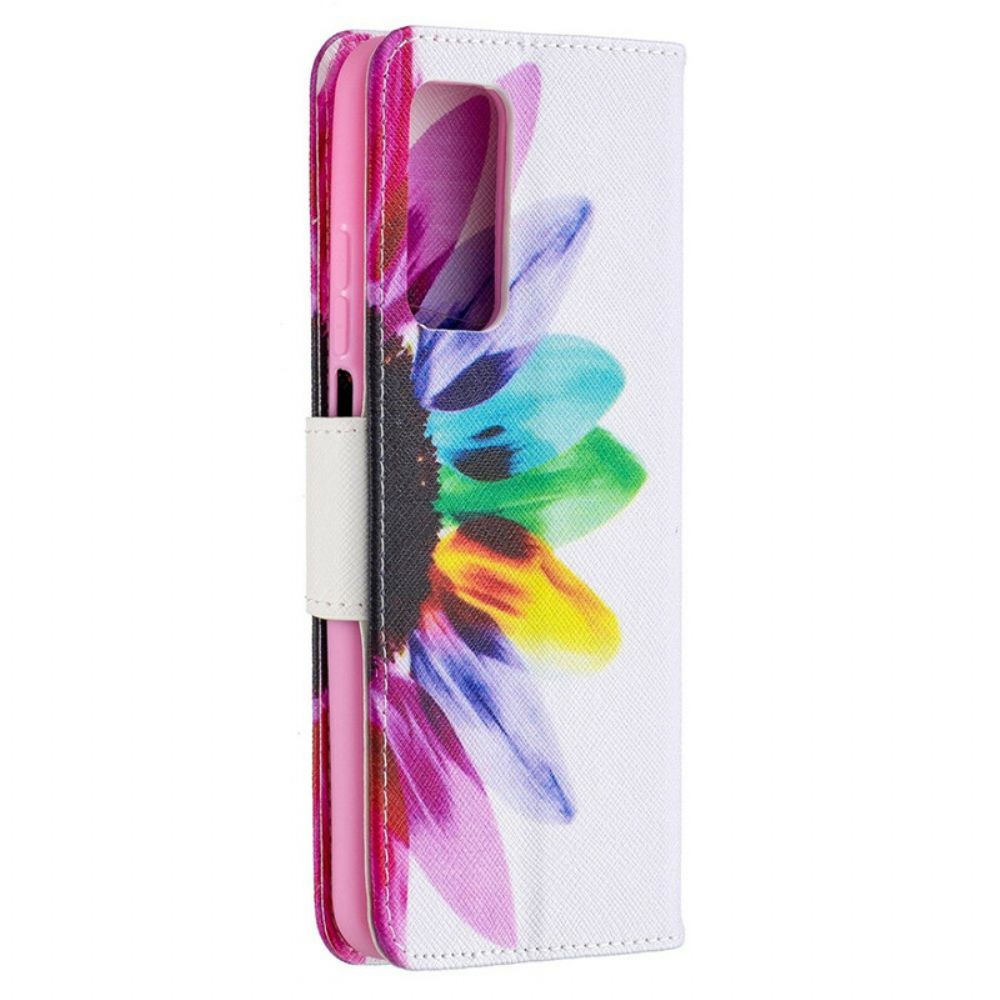 Leren Hoesje voor Xiaomi Mi 10T / 10T Pro Aquarel Bloem