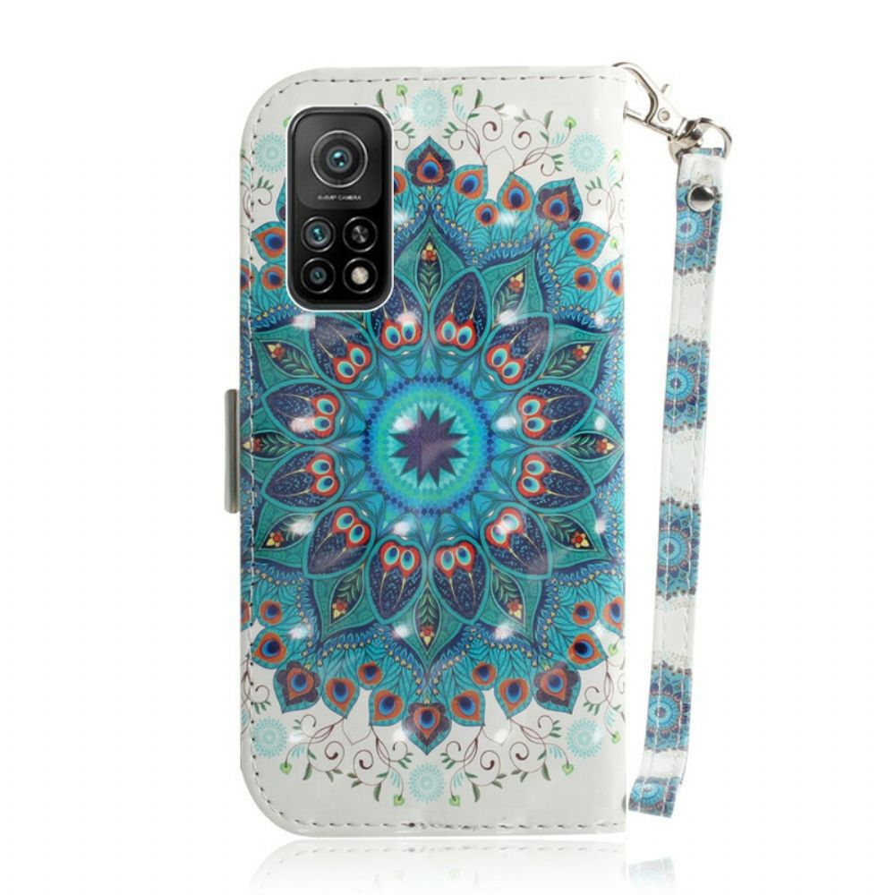 Leren Hoesje voor Xiaomi Mi 10T / 10T Pro Met Ketting Meesterlijke Mandala Met Bandjes