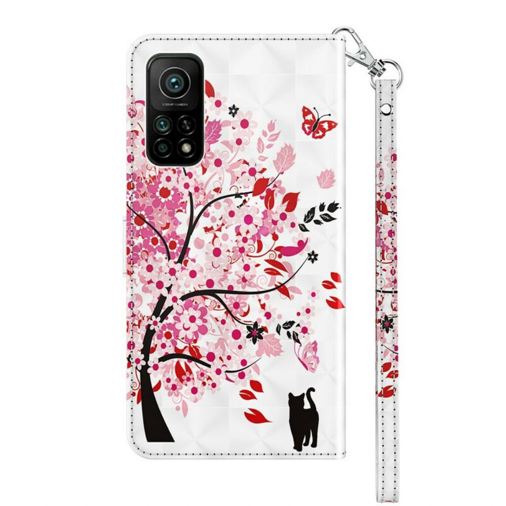 Leren Hoesje voor Xiaomi Mi 10T / 10T Pro Roze Boom