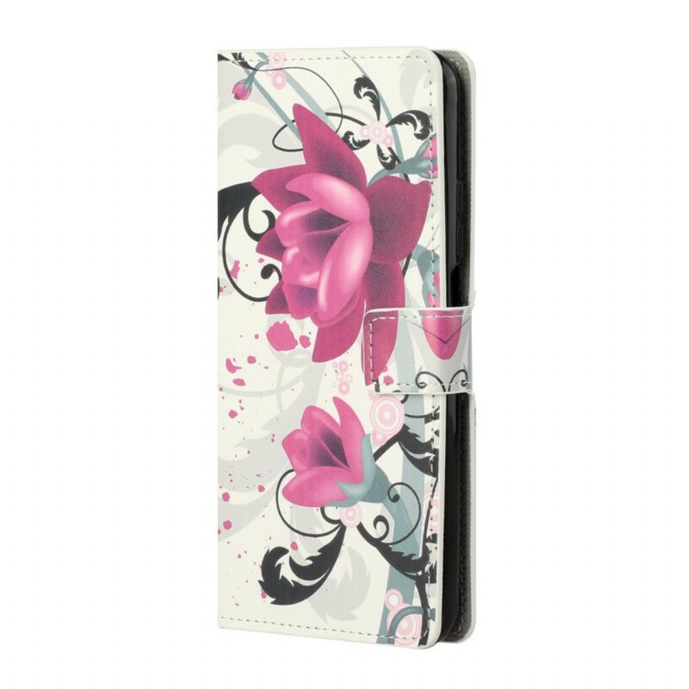 Leren Hoesje voor Xiaomi Mi 10T / 10T Pro Tropische Bloemen