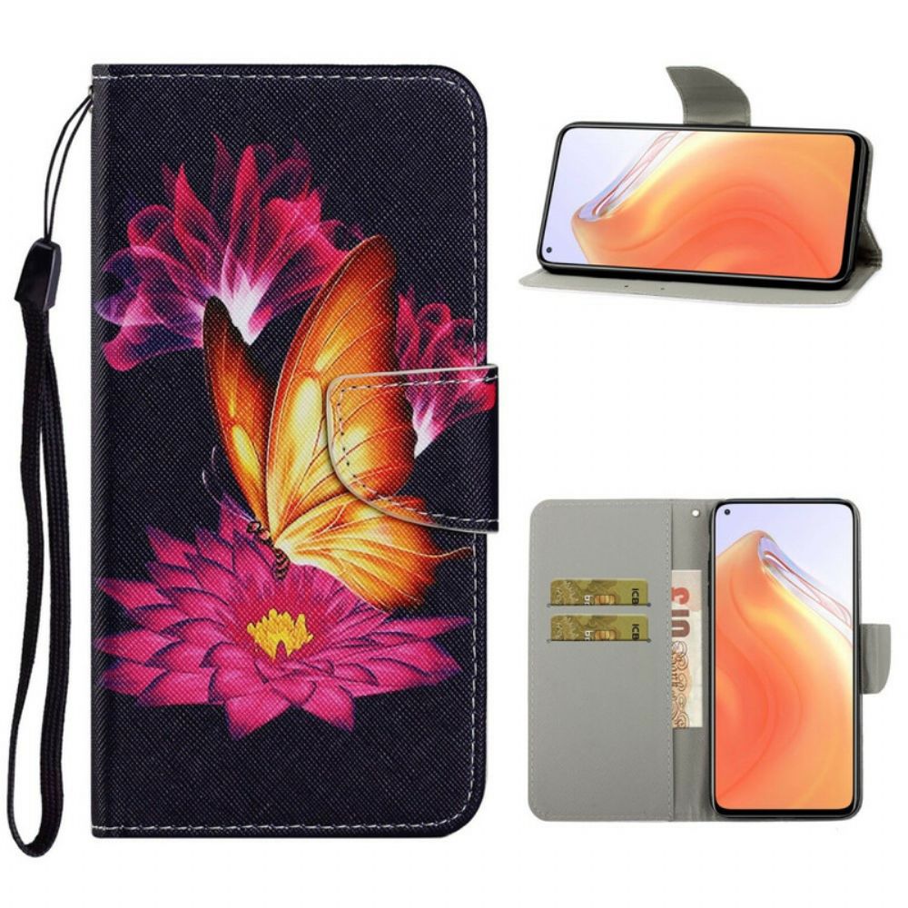 Leren Hoesje voor Xiaomi Mi 10T / 10T Pro Vlinder En Lotus