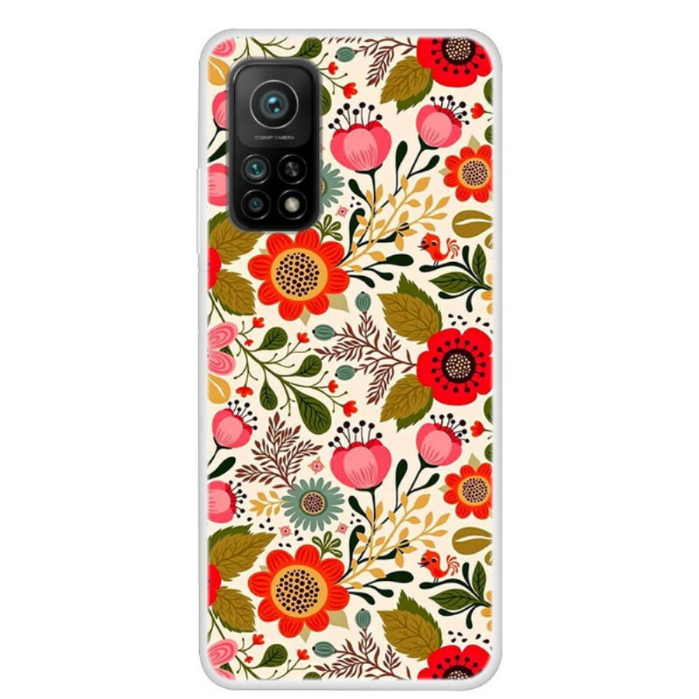 Telefoonhoesje voor Xiaomi Mi 10T / 10T Pro Bloemen Wandtapijt