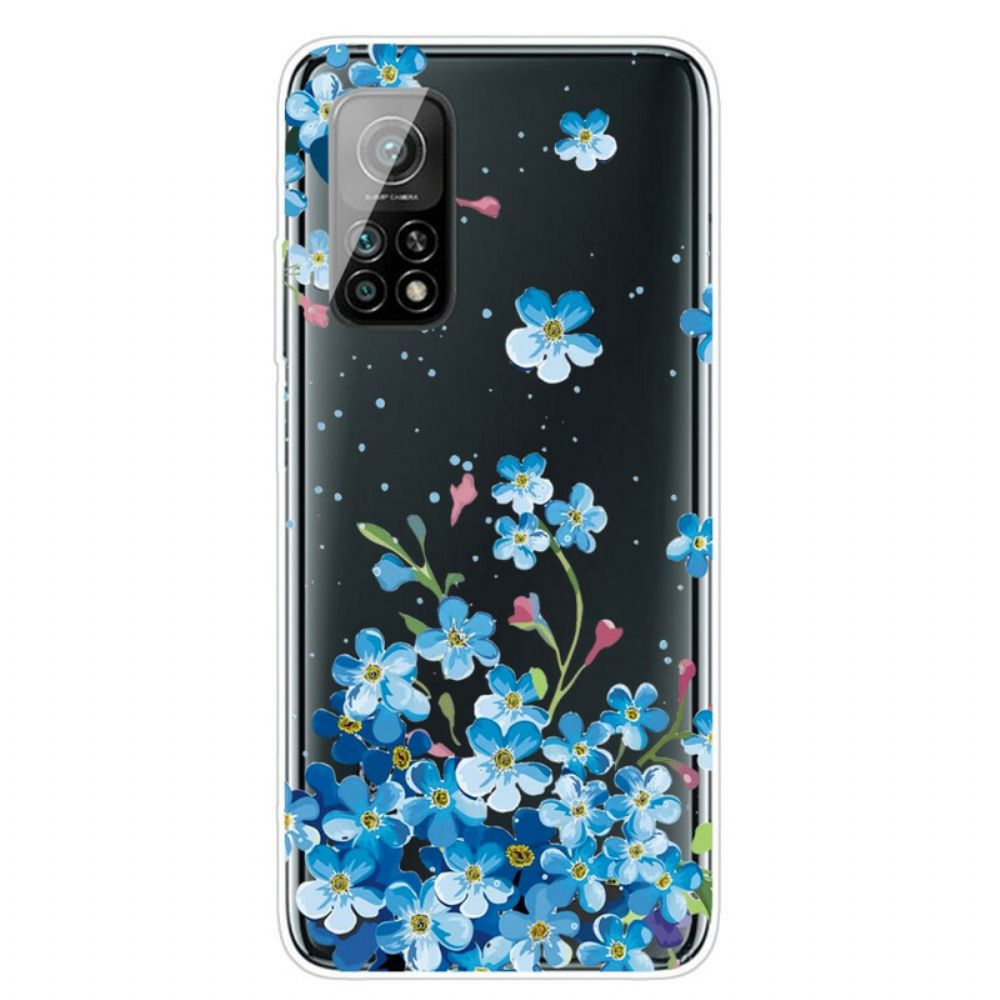 Telefoonhoesje voor Xiaomi Mi 10T / 10T Pro Boeket Blauwe Bloemen