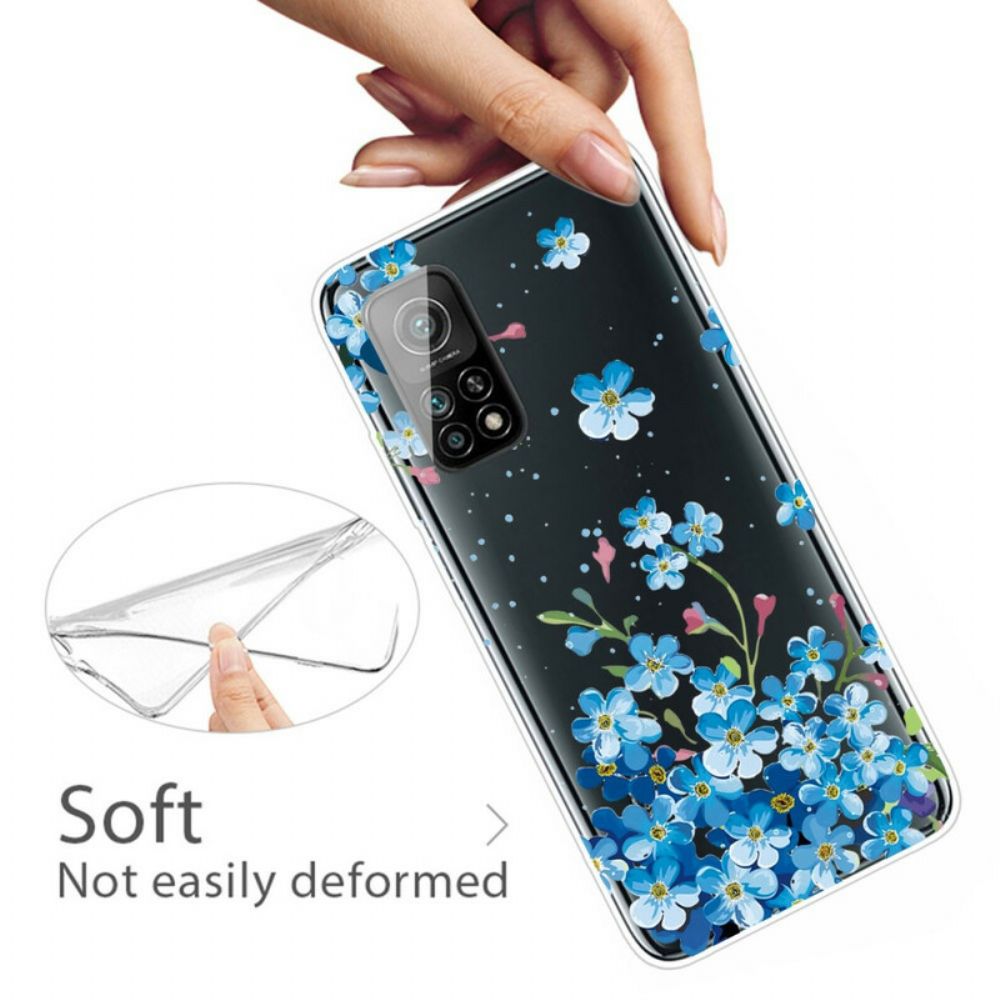 Telefoonhoesje voor Xiaomi Mi 10T / 10T Pro Boeket Blauwe Bloemen