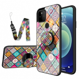 Hoesje voor Google Pixel 5A Magnetische Patchwork Houder