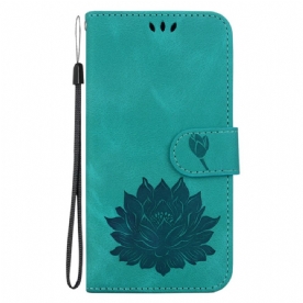 Bescherming Hoesje iPhone 16 Plus Lotus Met Riem