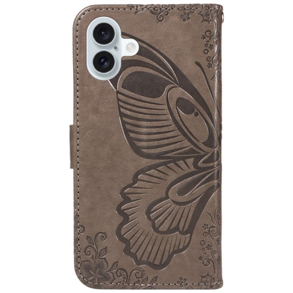 Bescherming Hoesje iPhone 16 Plus Vlinderprint