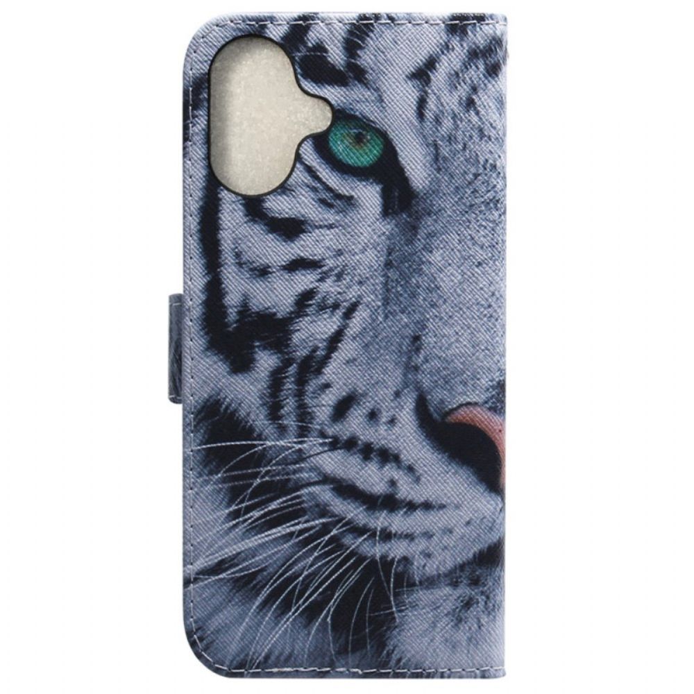 Bescherming Hoesje iPhone 16 Plus Witte Tijger