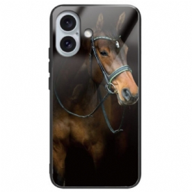 Case Hoesje iPhone 16 Plus Telefoonhoesje Prachtig Paardengehard Glas