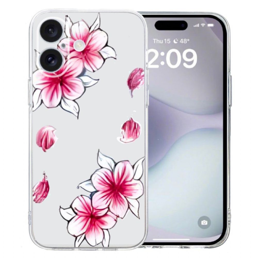 Cover Hoesje iPhone 16 Plus Telefoonhoesje Kersenbloesems