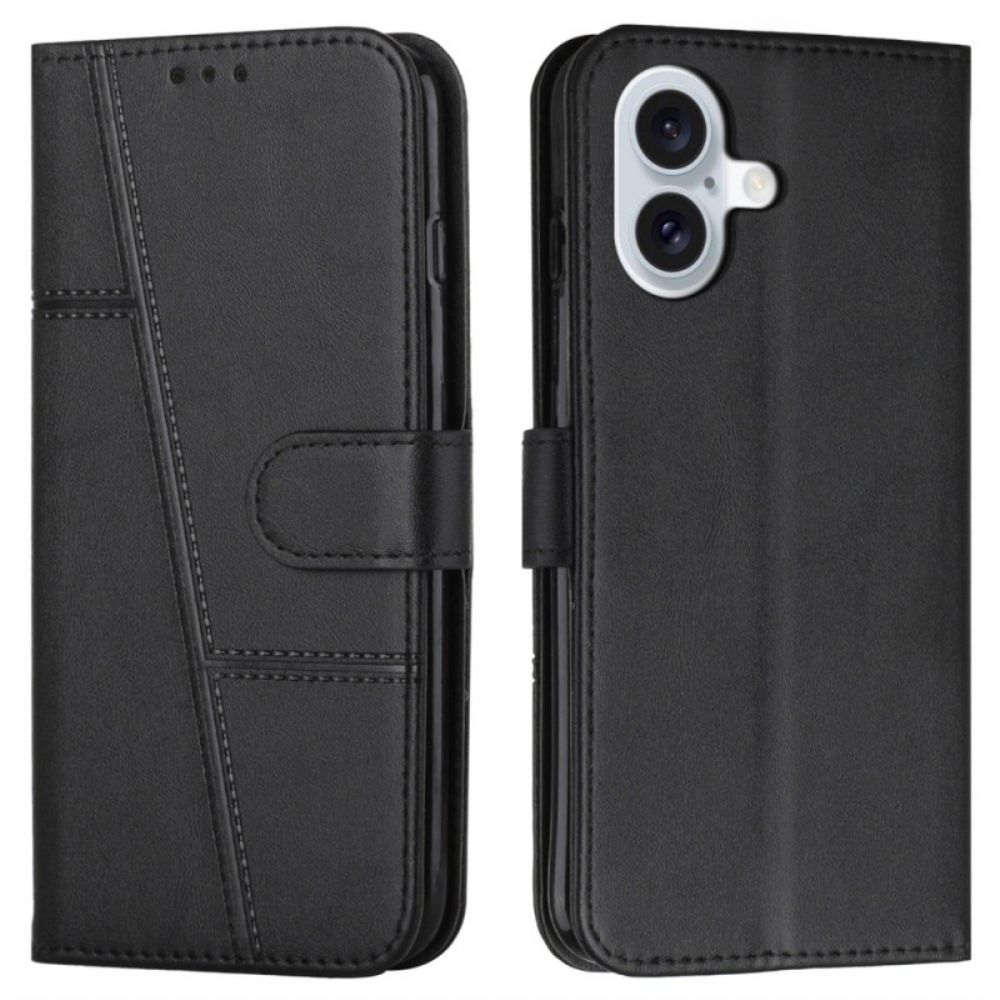 Flip Case Leren iPhone 16 Plus Zakelijk