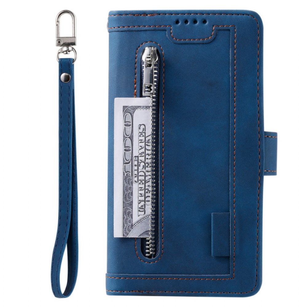 Folio-hoesje iPhone 16 Plus Telefoonhoesje A9 Lanyard-kaarthouder