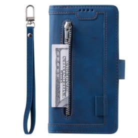 Folio-hoesje iPhone 16 Plus Telefoonhoesje A9 Lanyard-kaarthouder