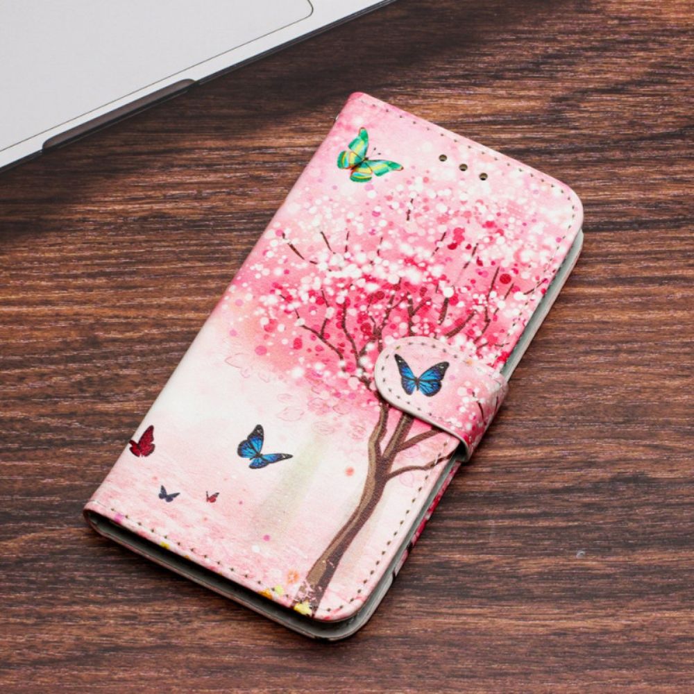 Folio-hoesje iPhone 16 Plus Telefoonhoesje Kersenbloesempatroon