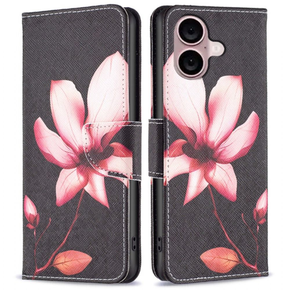 Folio-hoesje iPhone 16 Plus Telefoonhoesje Lotus