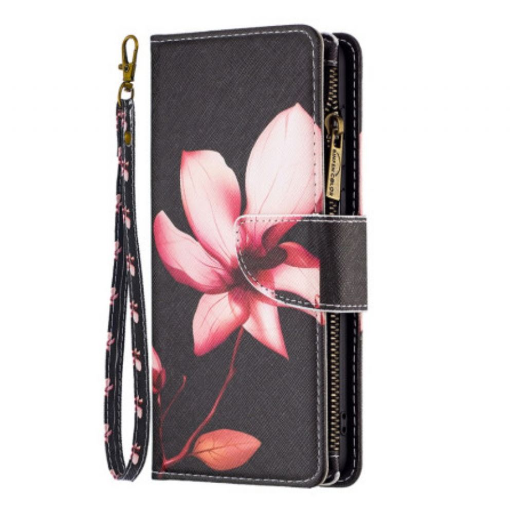 Folio-hoesje iPhone 16 Plus Telefoonhoesje Lotus Riem Portemonnee