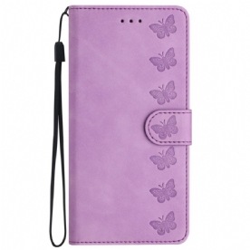 Folio-hoesje iPhone 16 Plus Telefoonhoesje Vlinderfries