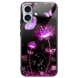 Hoesje iPhone 16 Plus Fluorescerende Lotus Bescherming Hoesje