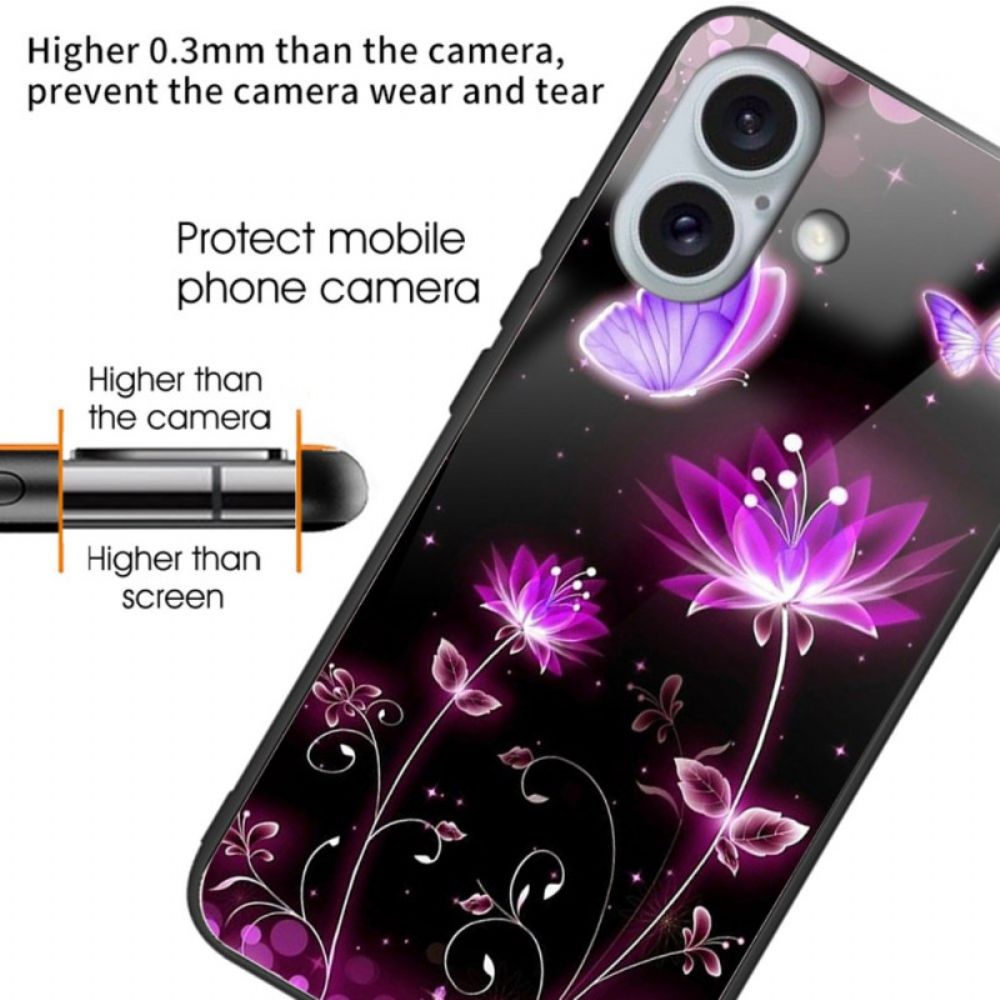 Hoesje iPhone 16 Plus Fluorescerende Lotus Bescherming Hoesje