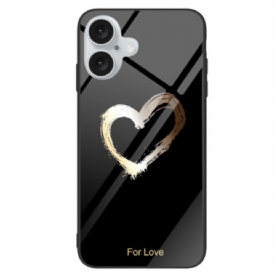 Hoesje iPhone 16 Plus For Love Zwart