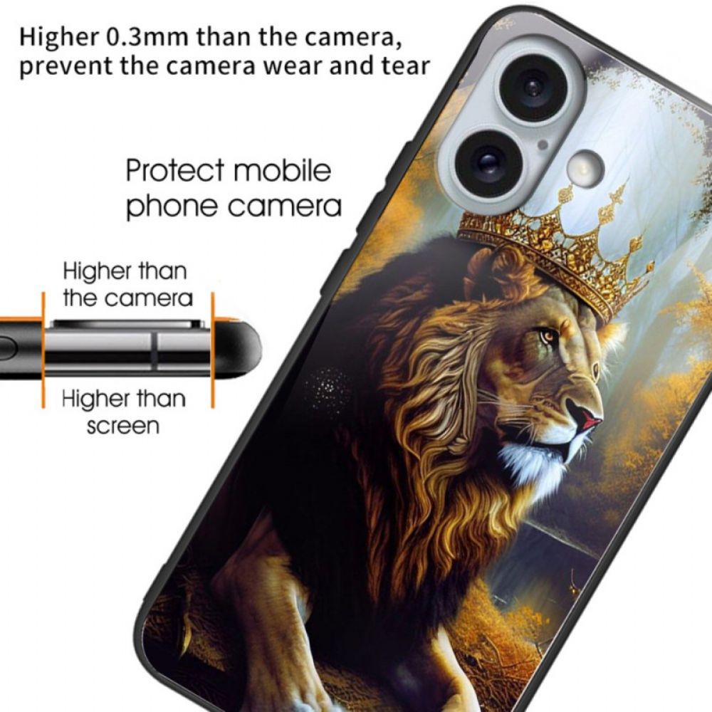 Hoesje iPhone 16 Plus Lion King Gehard Glas