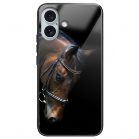 Hoesje iPhone 16 Plus Paardenhoofd Gehard Glas