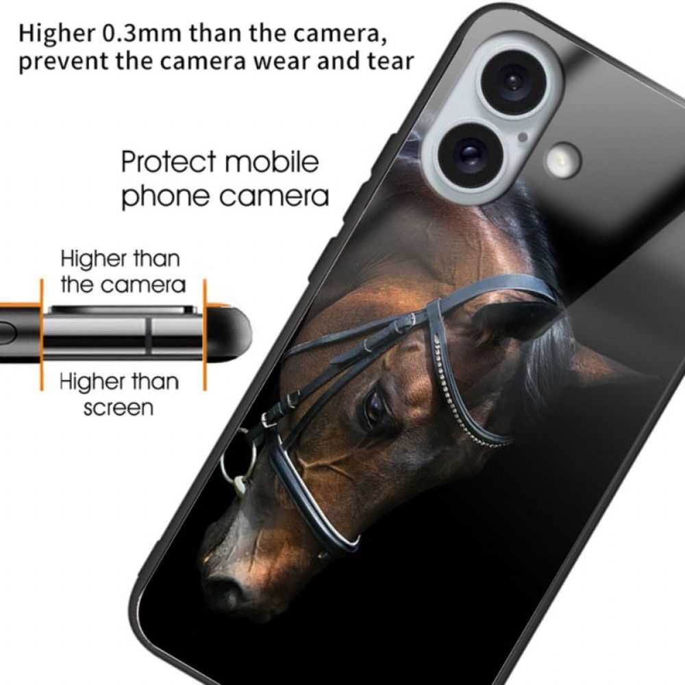 Hoesje iPhone 16 Plus Paardenhoofd Gehard Glas