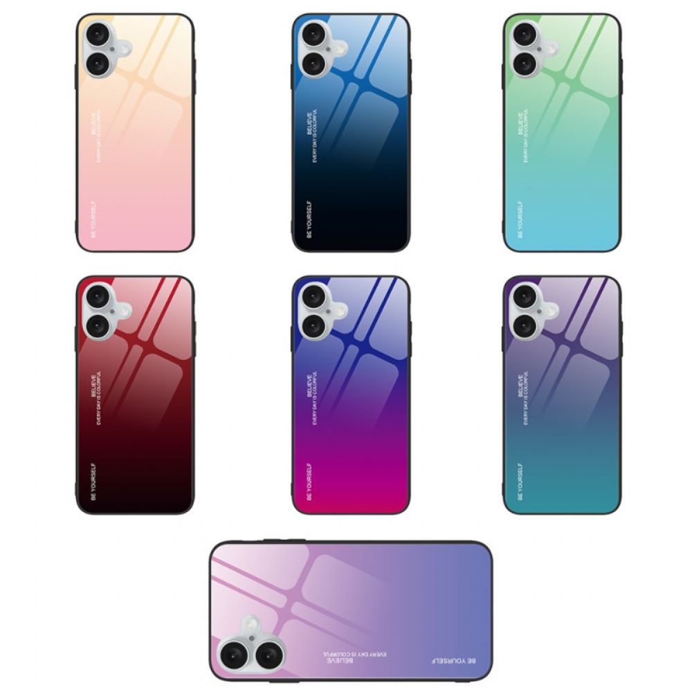 Hoesje Voor iPhone 16 Plus Wees Jezelf Gehard Glas