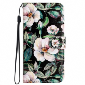 Leren Hoesje iPhone 16 Plus Band Magnolia's