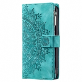 Leren Hoesje iPhone 16 Plus Mandala-portemonnee