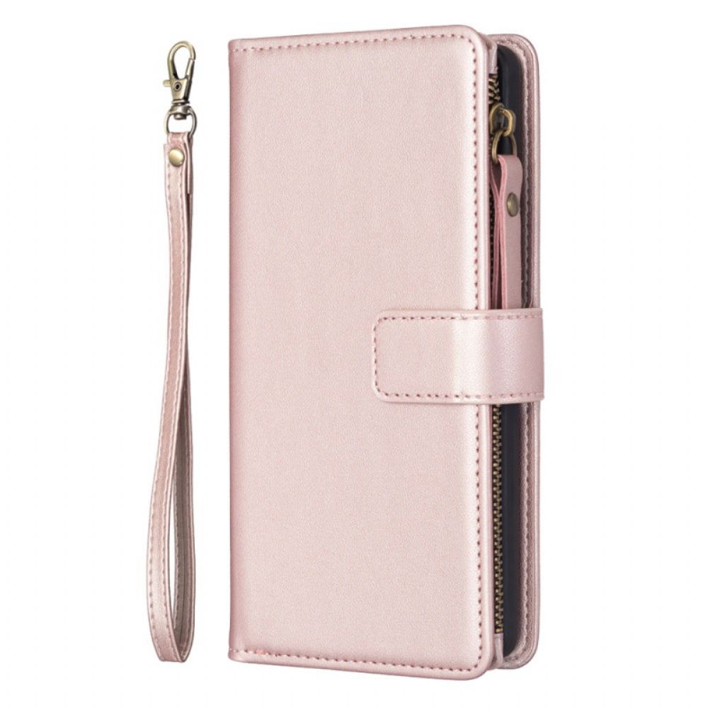 Leren Hoesje iPhone 16 Plus Portemonnee Bescherming Hoesje