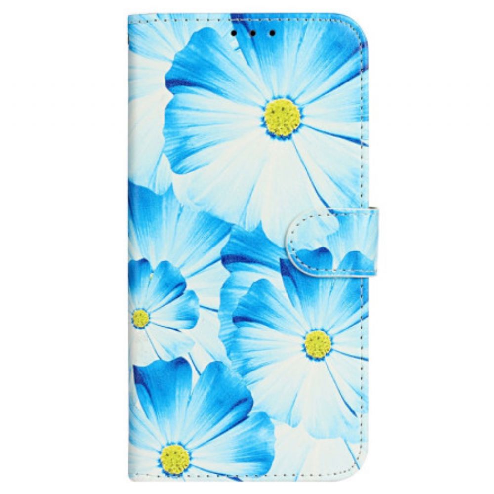 Leren Hoesje Voor iPhone 16 Plus Orchideeën