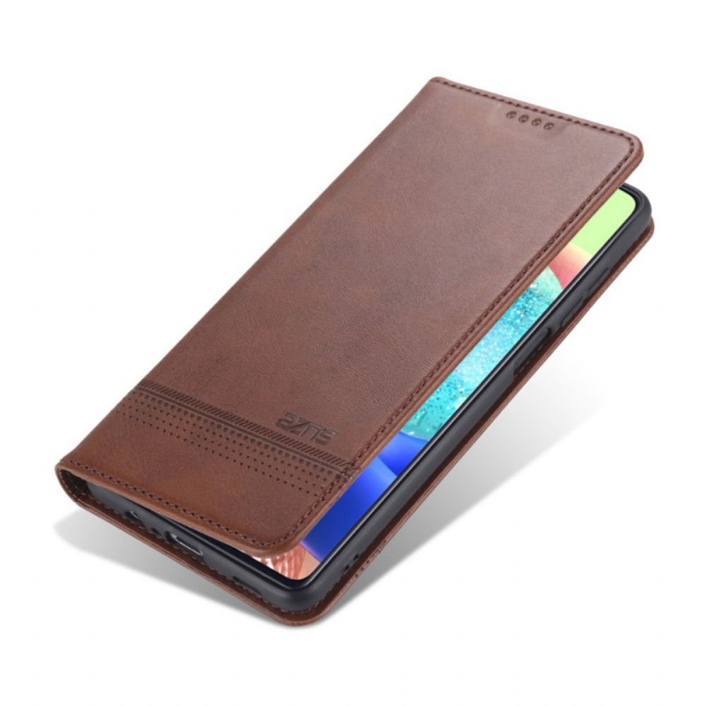 Bescherming Hoesje voor Samsung Galaxy M32 Folio-hoesje Azns Lederen Stijl