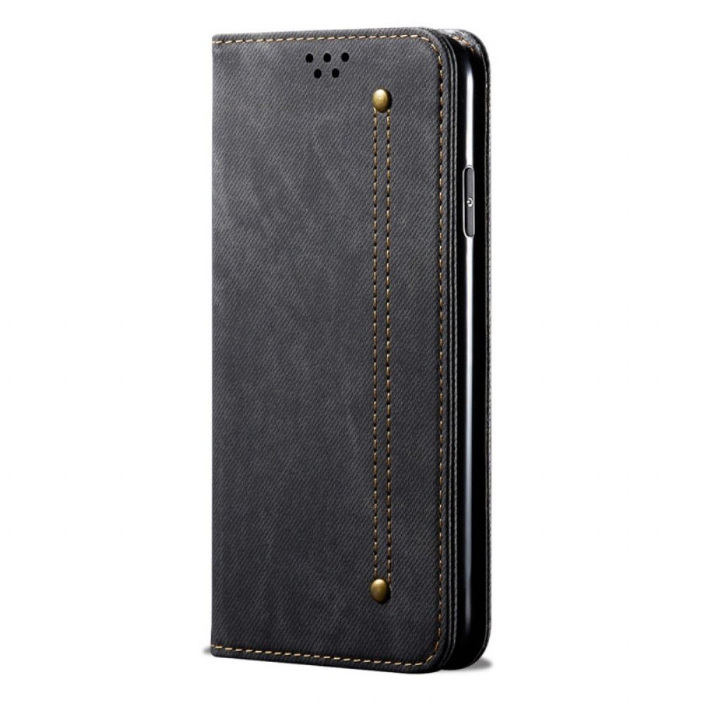 Bescherming Hoesje voor Samsung Galaxy M32 Folio-hoesje Denimdoek