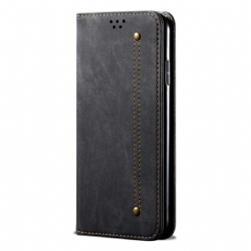 Bescherming Hoesje voor Samsung Galaxy M32 Folio-hoesje Denimdoek