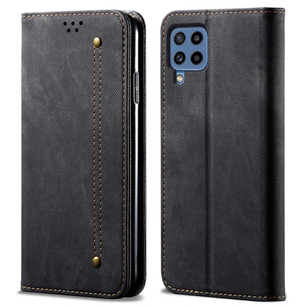 Bescherming Hoesje voor Samsung Galaxy M32 Folio-hoesje Denimdoek