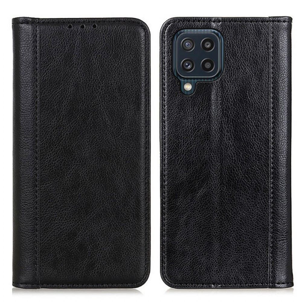 Bescherming Hoesje voor Samsung Galaxy M32 Folio-hoesje Elegance Split Litchi Leer