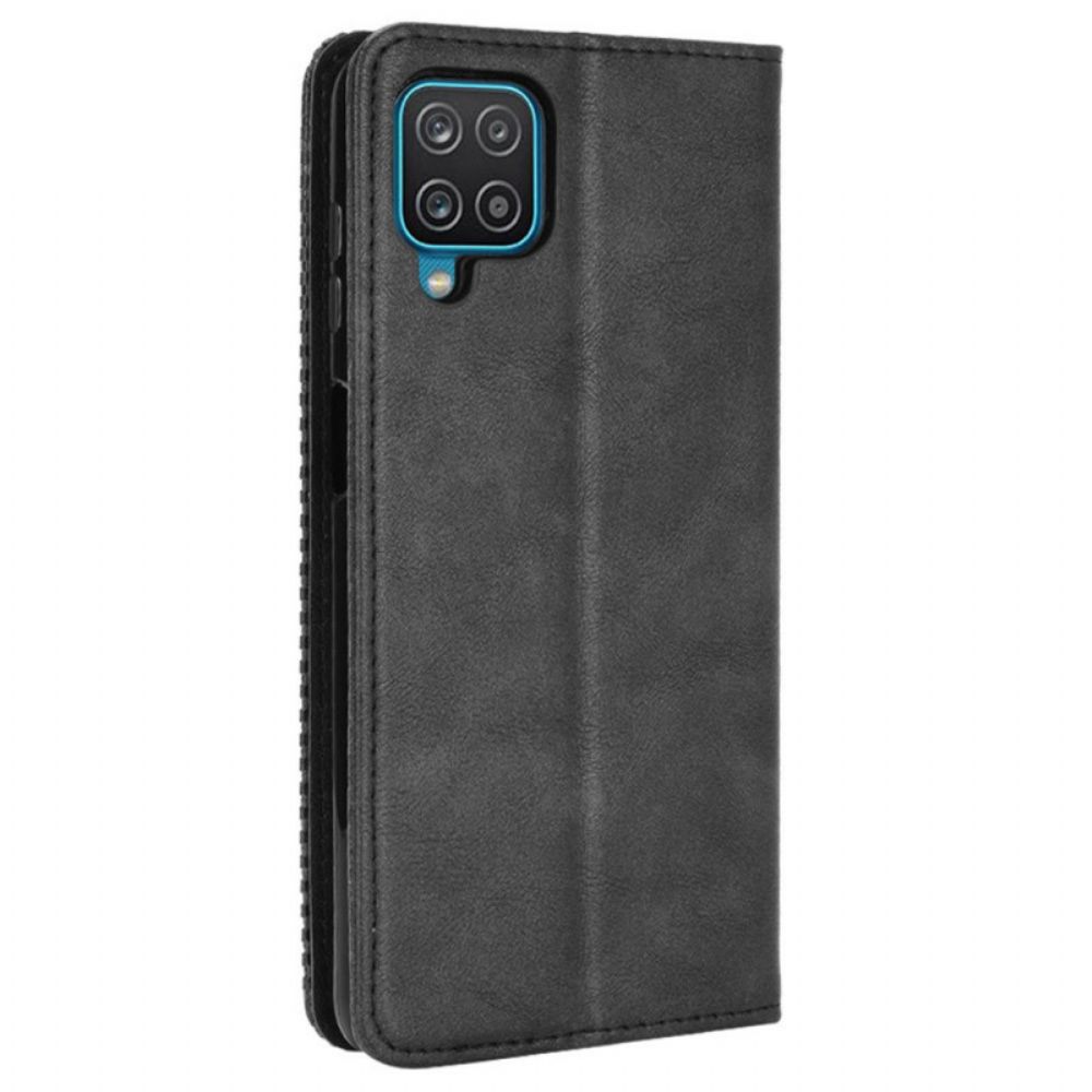 Bescherming Hoesje voor Samsung Galaxy M32 Folio-hoesje Vintage Gestileerd Leereffect