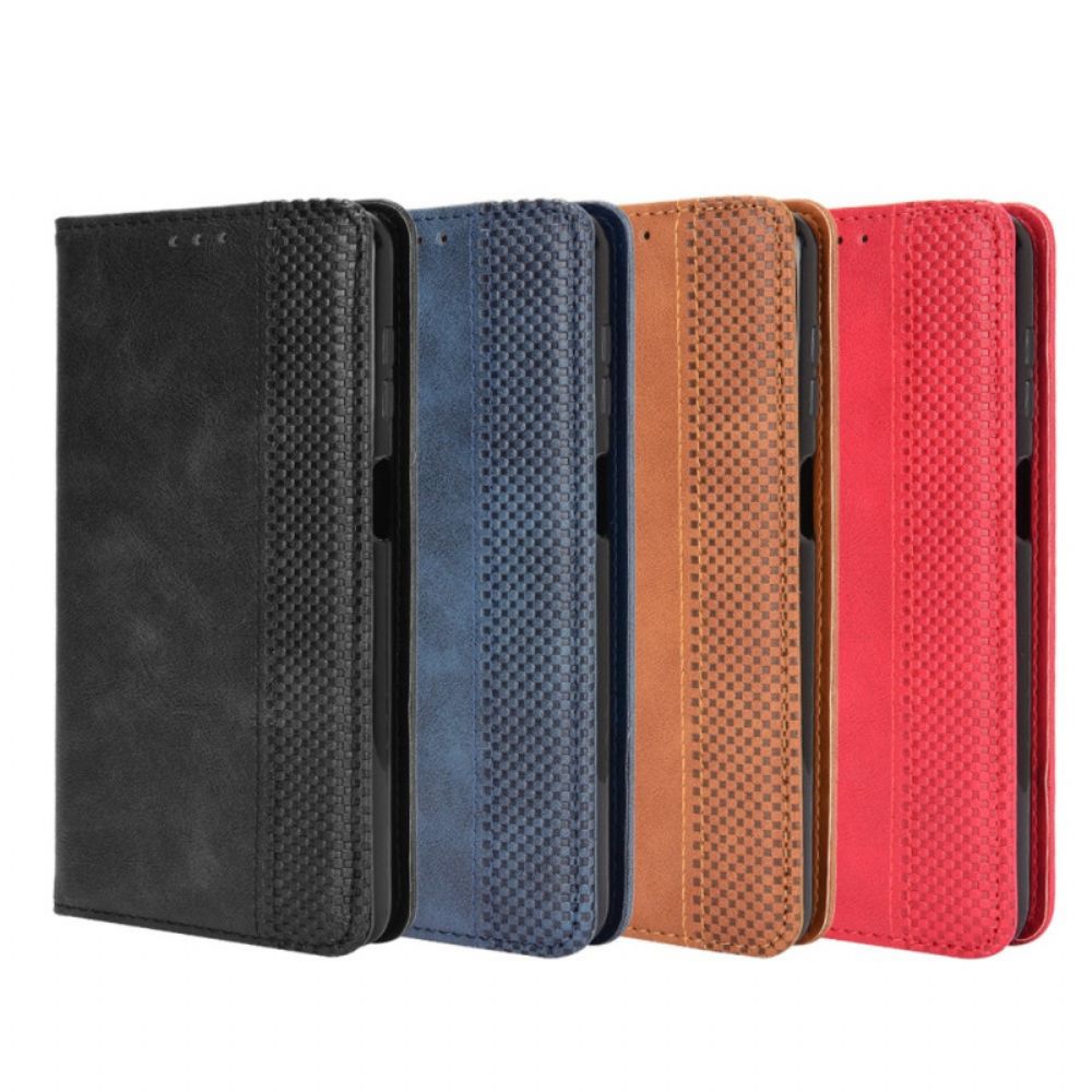 Bescherming Hoesje voor Samsung Galaxy M32 Folio-hoesje Vintage Gestileerd Leereffect