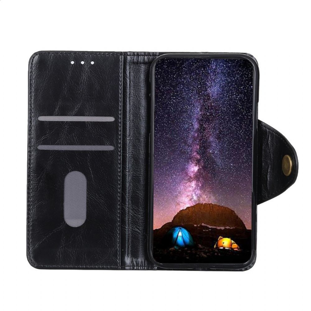 Flip Case voor Samsung Galaxy M32 Kunstleer Patentknoop