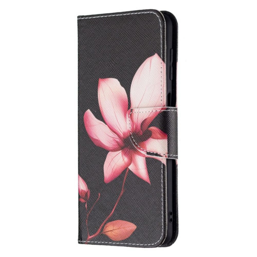 Flip Case voor Samsung Galaxy M32 Roze Bloem