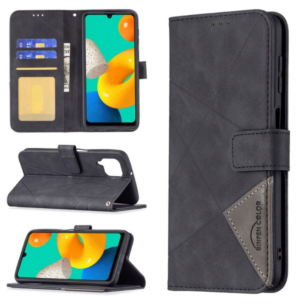 Folio-hoesje voor Samsung Galaxy M32 Binfen Kleurendriehoeken