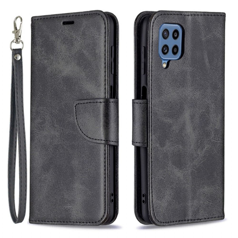 Folio-hoesje voor Samsung Galaxy M32 Flip Case Gladde Schuine Klep