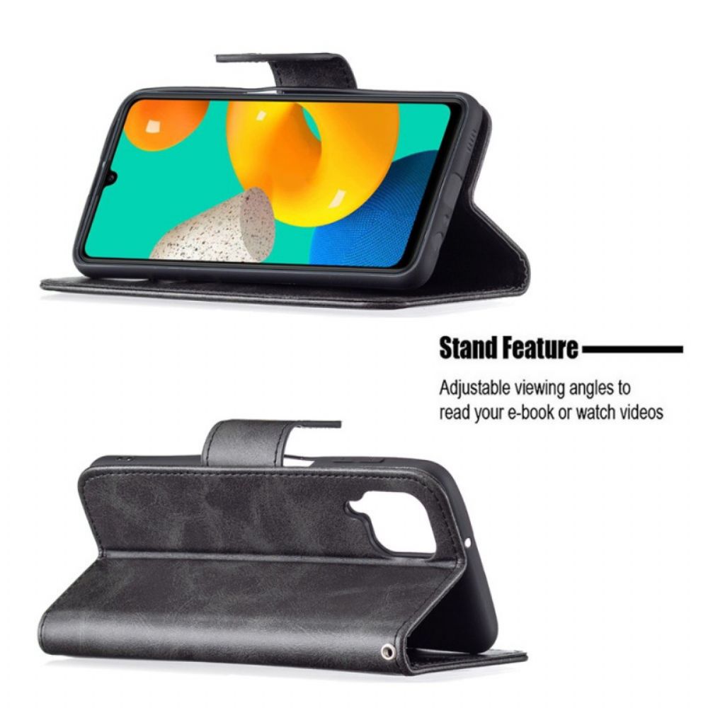 Folio-hoesje voor Samsung Galaxy M32 Flip Case Gladde Schuine Klep