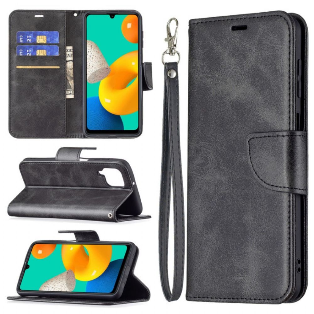 Folio-hoesje voor Samsung Galaxy M32 Flip Case Gladde Schuine Klep