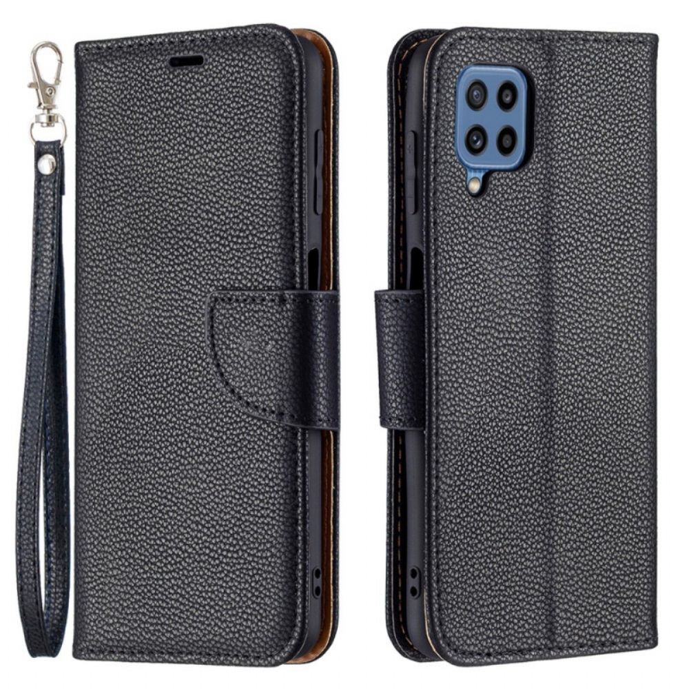 Folio-hoesje voor Samsung Galaxy M32 Flip Case Litchi Flap Schuin