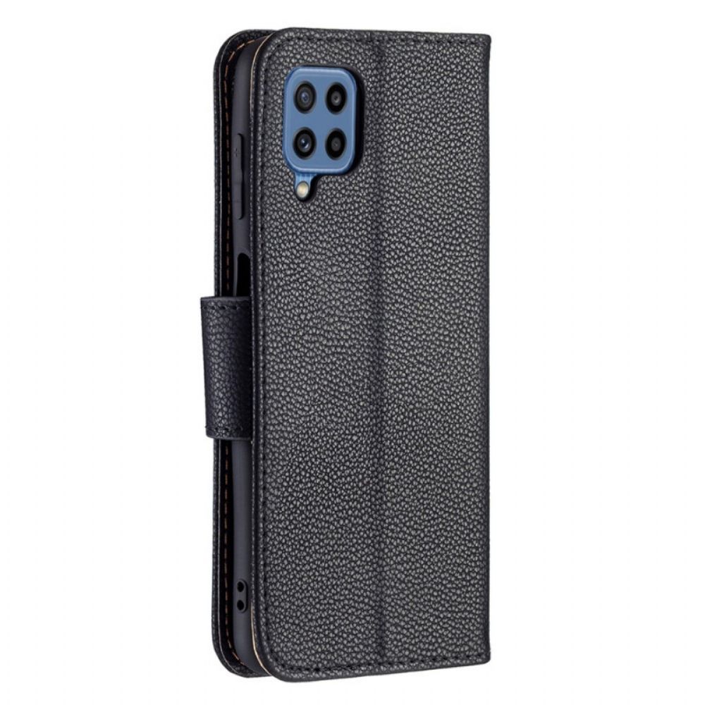 Folio-hoesje voor Samsung Galaxy M32 Flip Case Litchi Flap Schuin