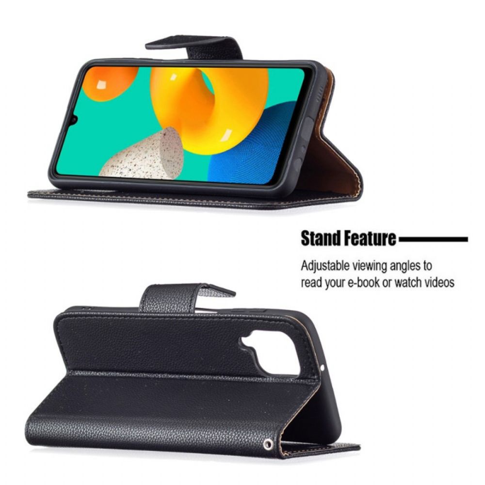 Folio-hoesje voor Samsung Galaxy M32 Flip Case Litchi Flap Schuin