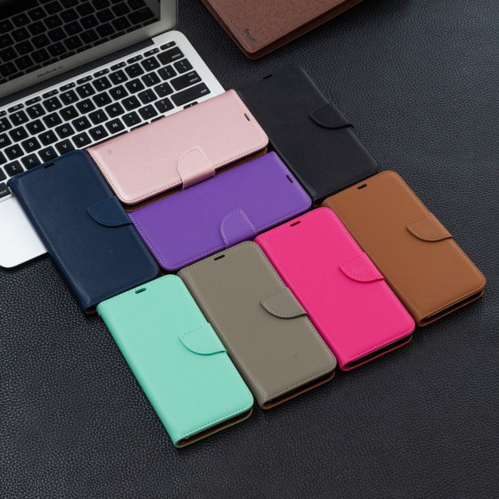 Folio-hoesje voor Samsung Galaxy M32 Flip Case Litchi Flap Schuin