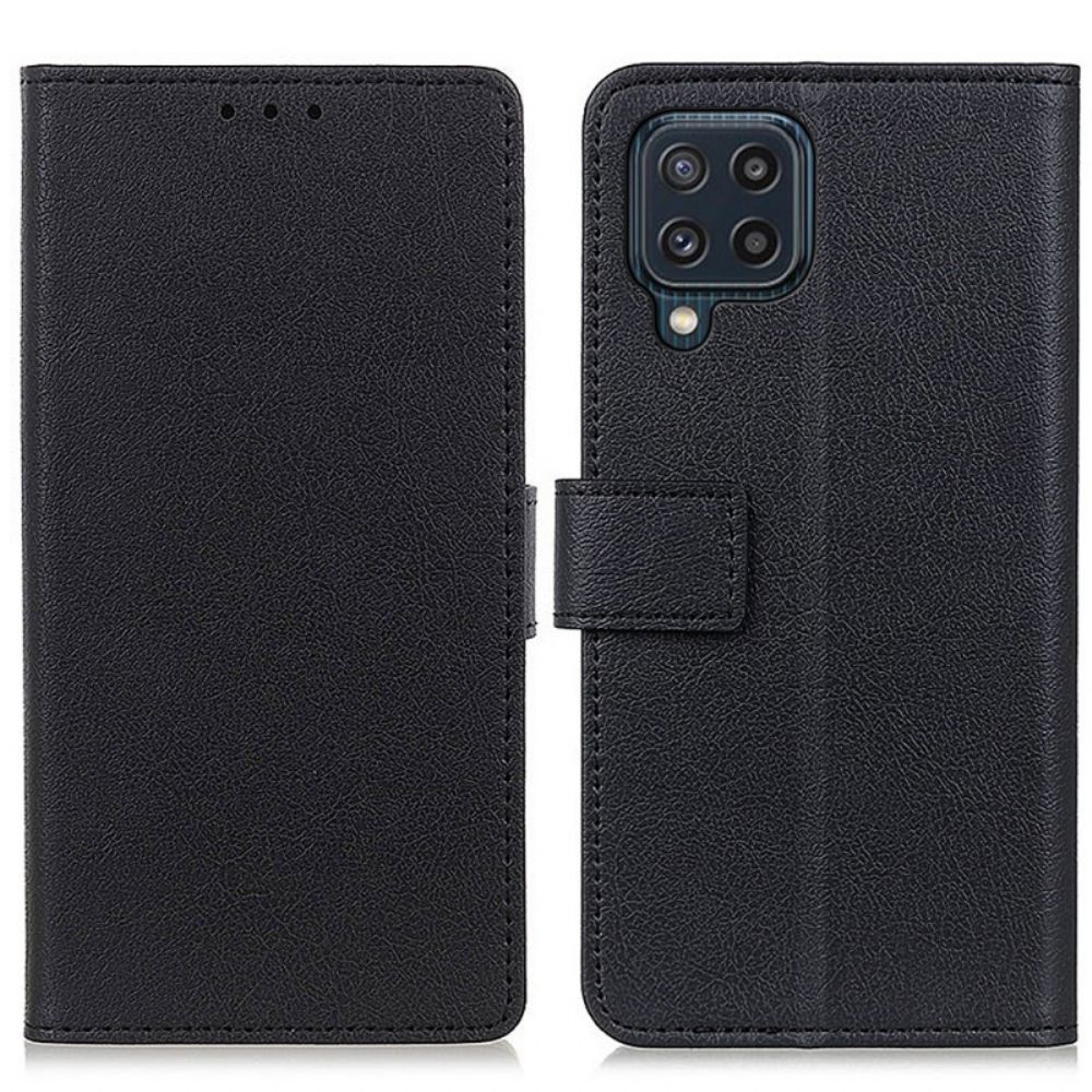 Folio-hoesje voor Samsung Galaxy M32 Klassiek Leereffect